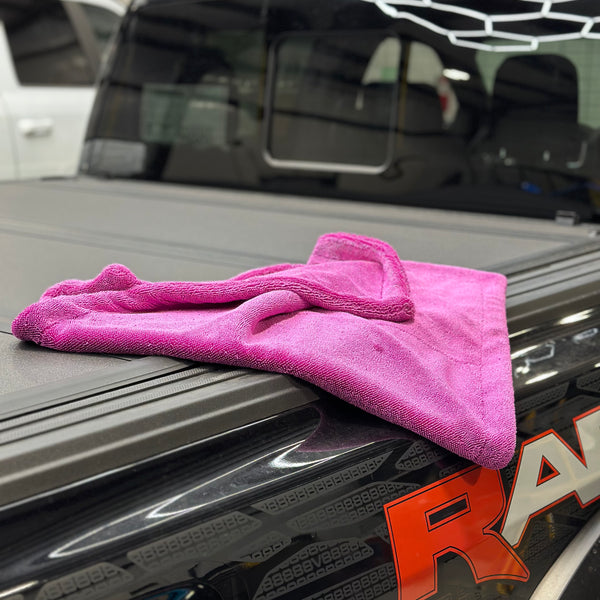 Pink Oversized Twisted Microfiber Towel