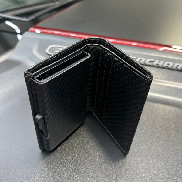 Aluminum Leather Carbon Fiber Wallet