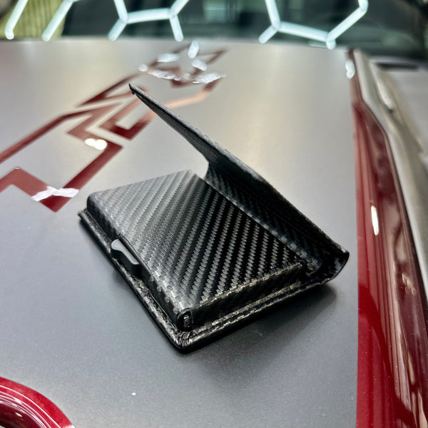 Aluminum Leather Carbon Fiber Wallet