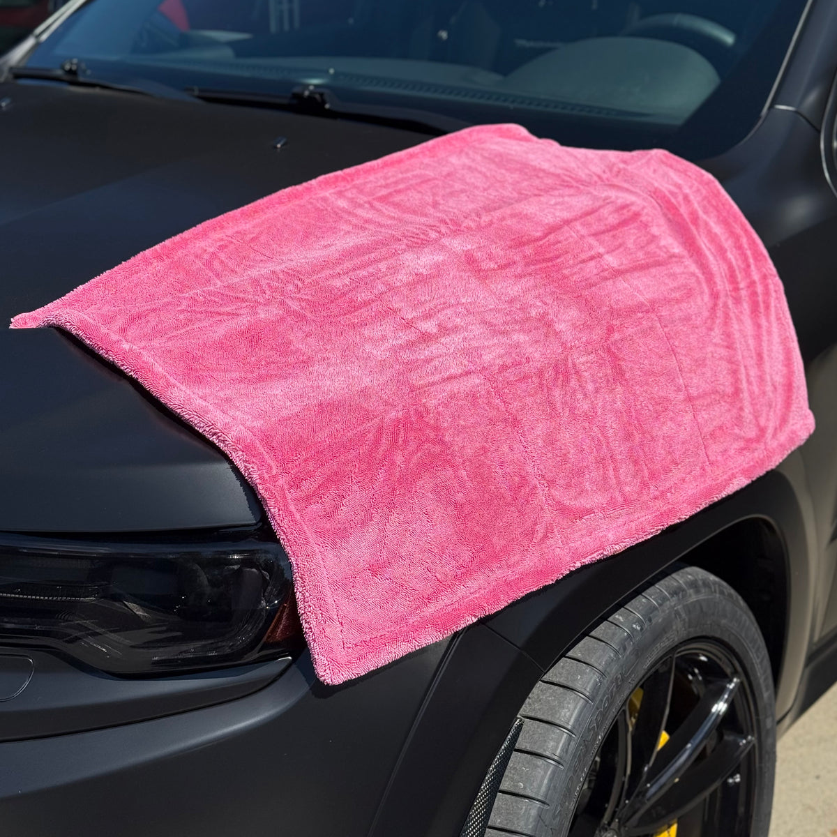 Pink Oversized Twisted Microfiber Towel