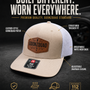 Goonzquad Leather Patch Trucker Hat – Khaki/White