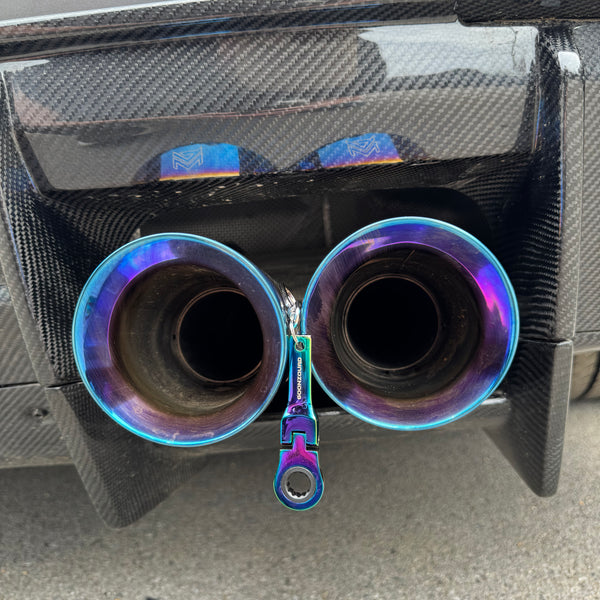 Multi-Color 10MM Ratcheting Wrench Keychain