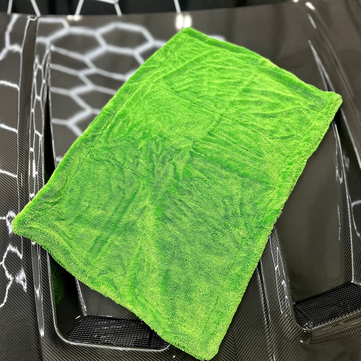 Oversized Green Twisted Microfiber Towel