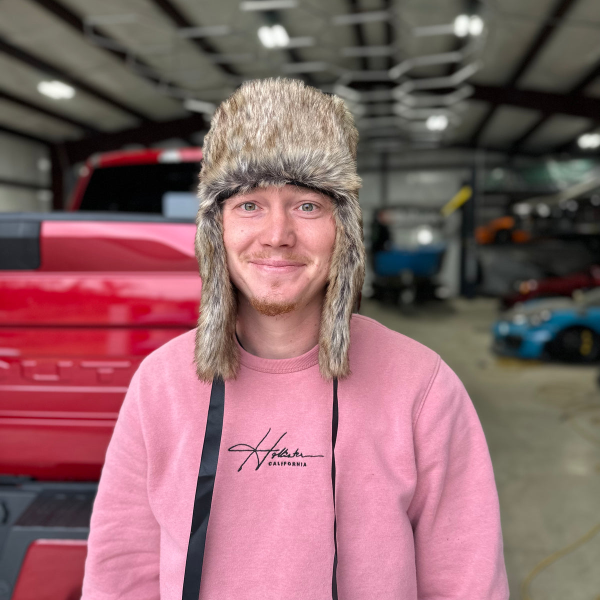 Pink camo online trapper hat