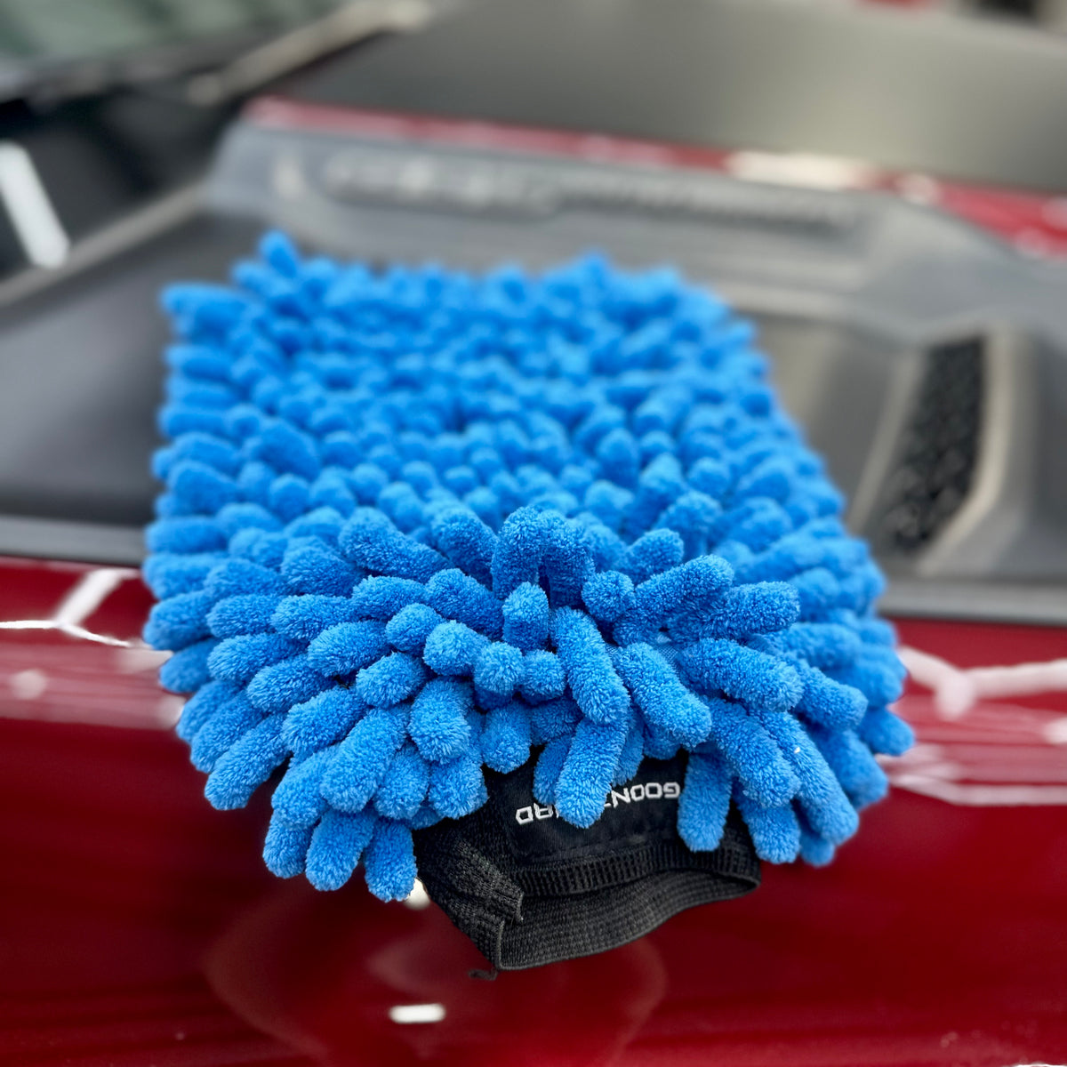 Blue Microfiber Washing Glove