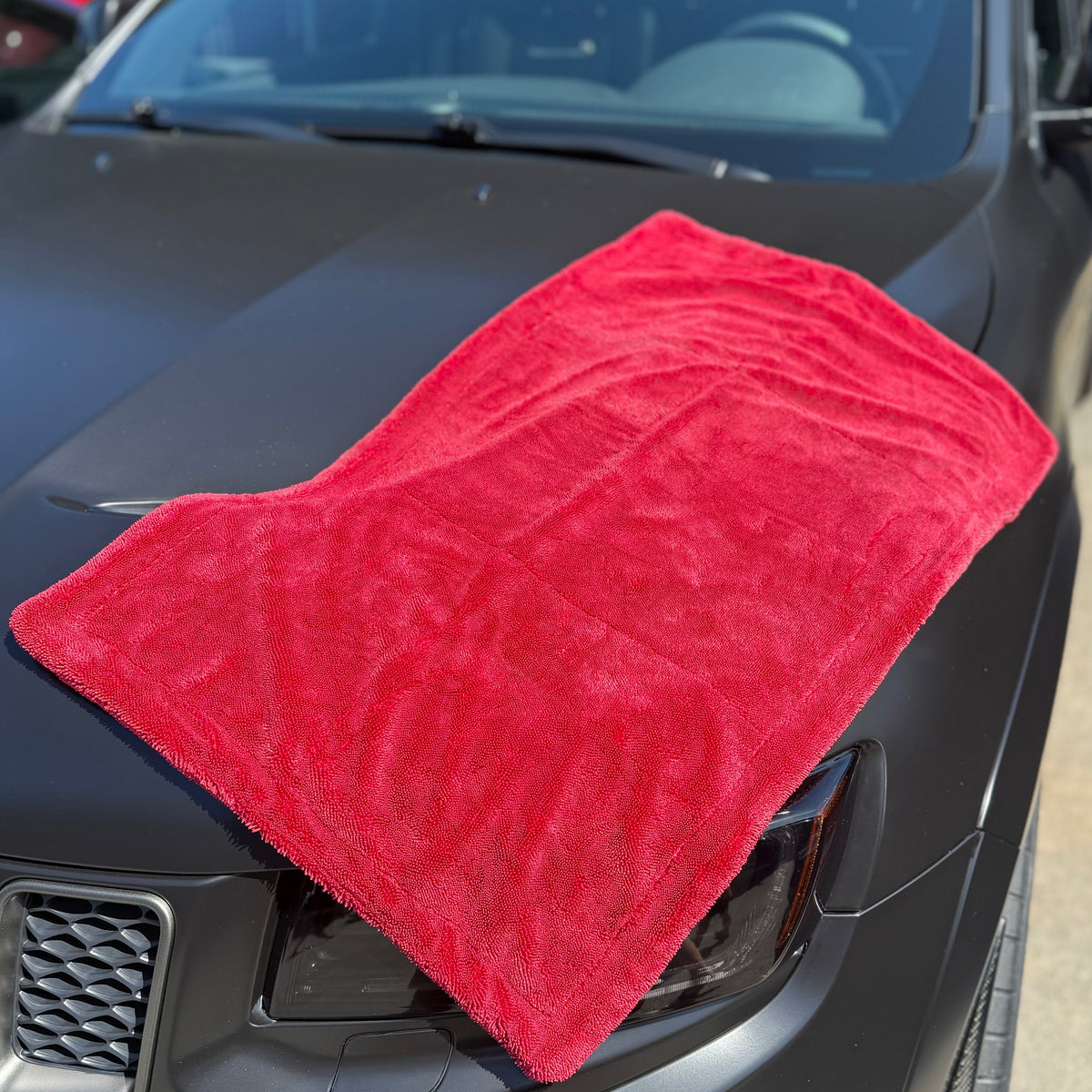Red Microfiber Drying Towel