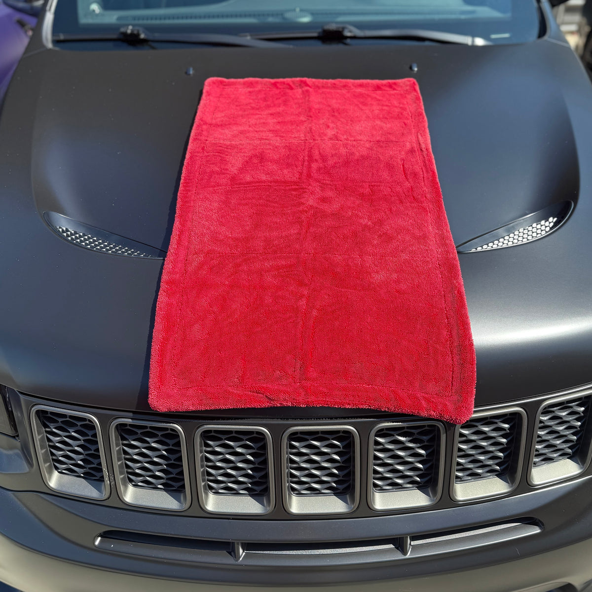 Red Microfiber Drying Towel
