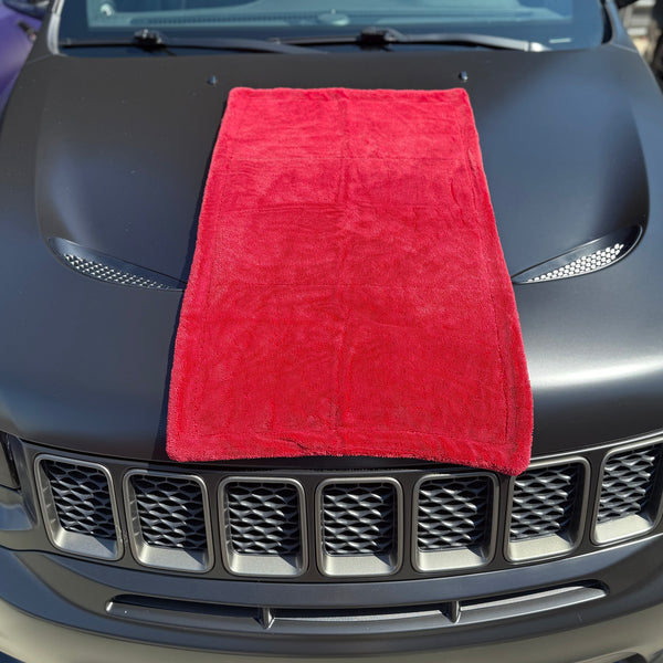 Red Microfiber Drying Towel